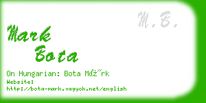 mark bota business card